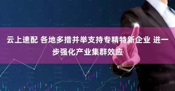 云上速配 各地多措并举支持专精特新企业 进一步强化产业集群效应
