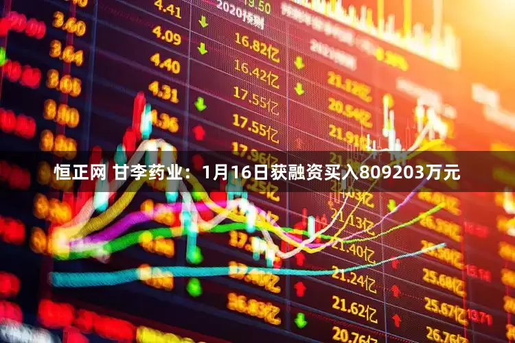 恒正网 甘李药业：1月16日获融资买入809203万元